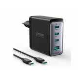 Tinklo įkroviklis 220V 3xUSB C + USB 100W su USB C laidu 1m juodas (black) Joyroom JR-TCG04EU